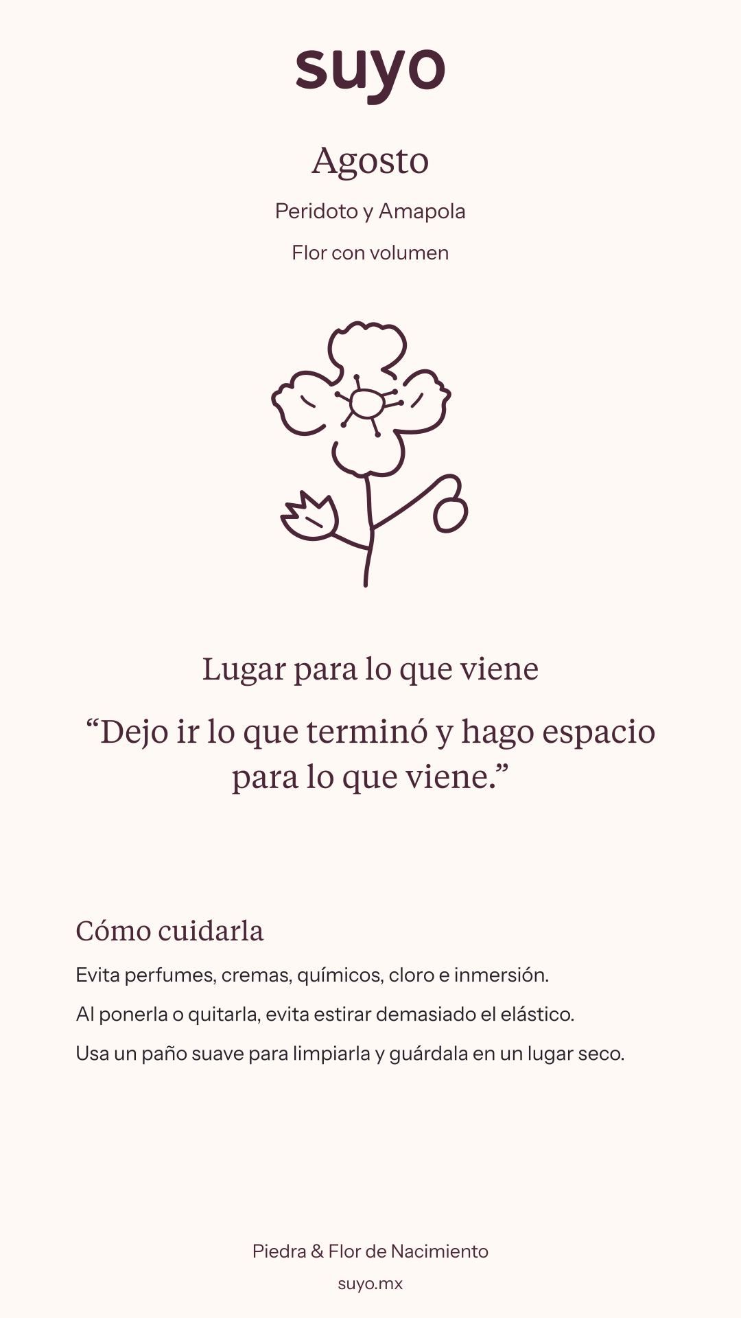 Ficha de Agosto · Flor con volumen