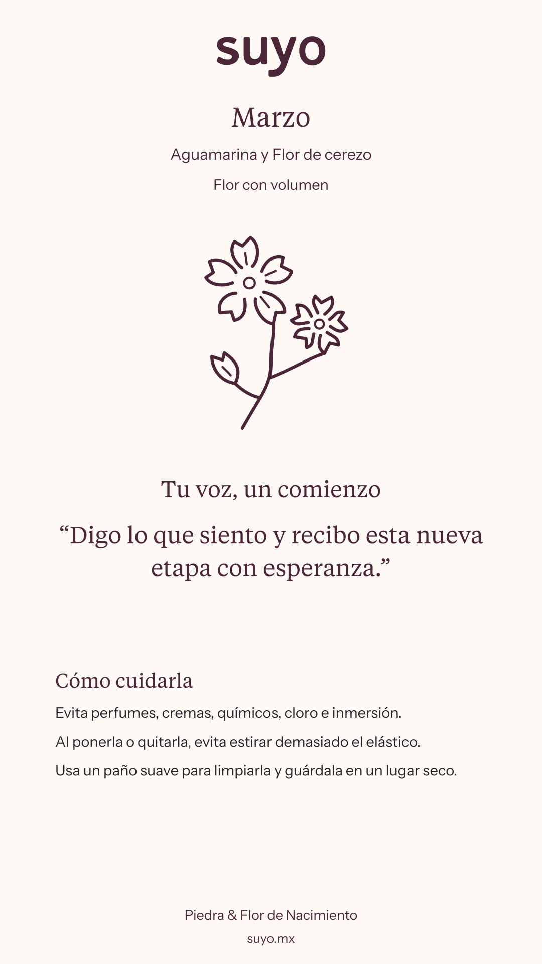 Ficha de Marzo · Flor con volumen